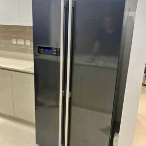 Used Panasonic Side By Side refrigerator Gray Color Like New
